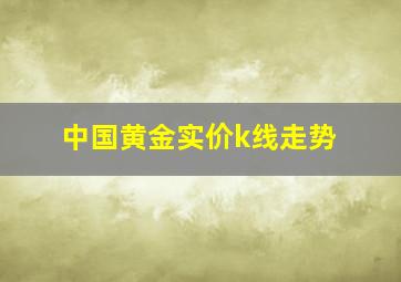 中国黄金实价k线走势