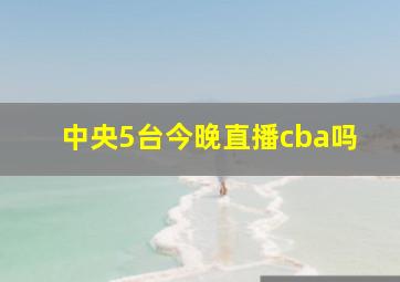 中央5台今晚直播cba吗