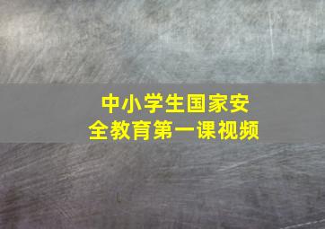 中小学生国家安全教育第一课视频