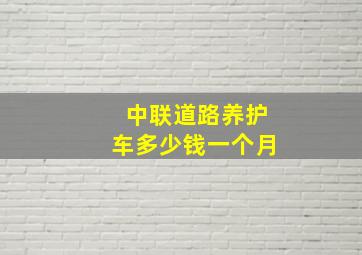 中联道路养护车多少钱一个月