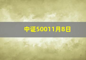 中证50011月8日