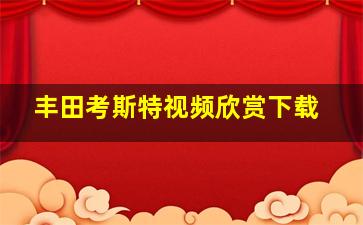 丰田考斯特视频欣赏下载