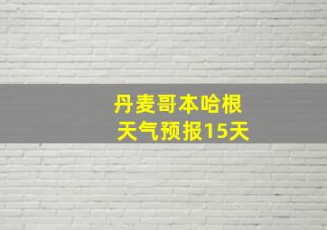 丹麦哥本哈根天气预报15天