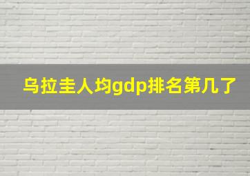 乌拉圭人均gdp排名第几了