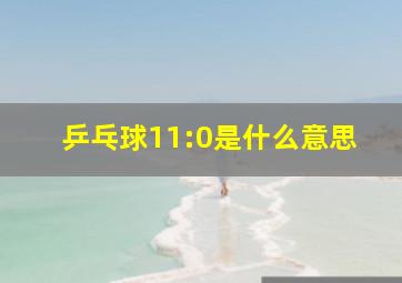 乒乓球11:0是什么意思