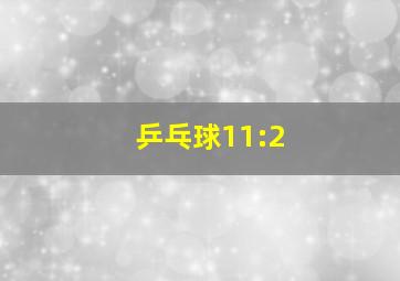 乒乓球11:2