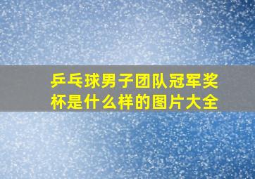 乒乓球男子团队冠军奖杯是什么样的图片大全