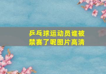 乒乓球运动员谁被禁赛了呢图片高清