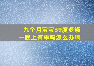 九个月宝宝39度多烧一晚上有事吗怎么办啊