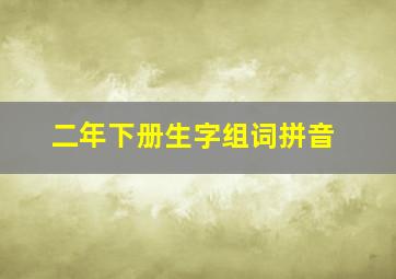 二年下册生字组词拼音