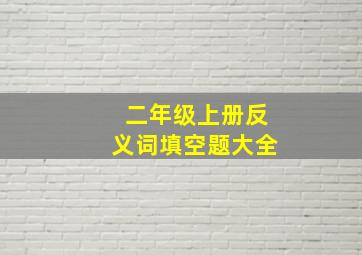 二年级上册反义词填空题大全