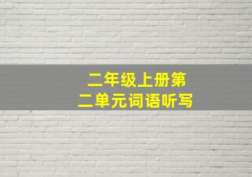 二年级上册第二单元词语听写