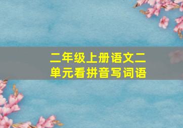 二年级上册语文二单元看拼音写词语