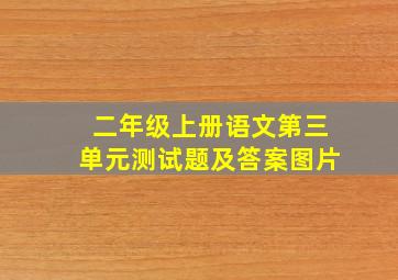 二年级上册语文第三单元测试题及答案图片