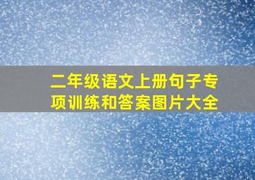 二年级语文上册句子专项训练和答案图片大全