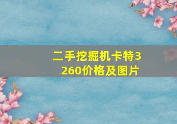 二手挖掘机卡特3260价格及图片