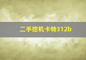 二手挖机卡特312b