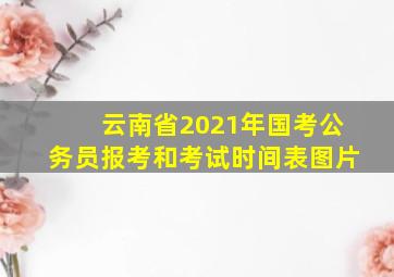 云南省2021年国考公务员报考和考试时间表图片