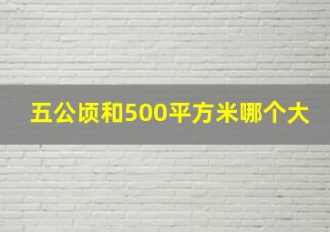 五公顷和500平方米哪个大