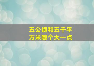 五公顷和五千平方米哪个大一点