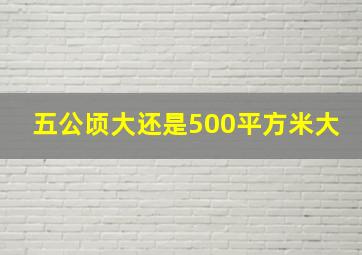 五公顷大还是500平方米大