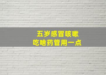 五岁感冒咳嗽吃啥药管用一点