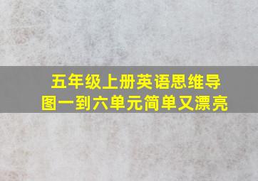 五年级上册英语思维导图一到六单元简单又漂亮