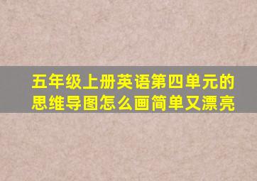 五年级上册英语第四单元的思维导图怎么画简单又漂亮