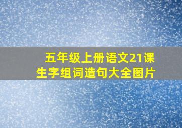 五年级上册语文21课生字组词造句大全图片