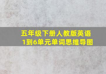 五年级下册人教版英语1到6单元单词思维导图