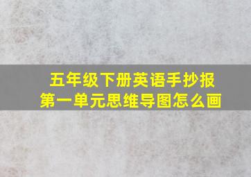 五年级下册英语手抄报第一单元思维导图怎么画