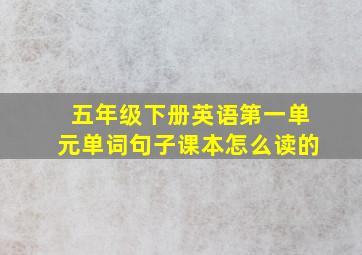 五年级下册英语第一单元单词句子课本怎么读的