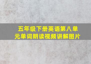 五年级下册英语第八单元单词朗读视频讲解图片