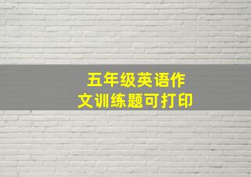 五年级英语作文训练题可打印