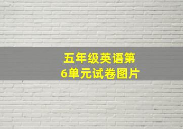 五年级英语第6单元试卷图片