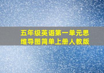 五年级英语第一单元思维导图简单上册人教版