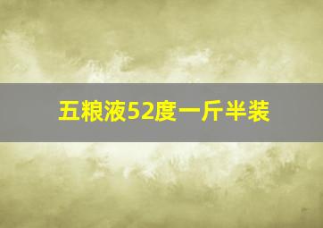 五粮液52度一斤半装