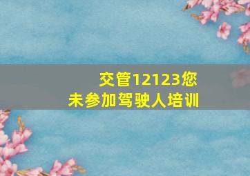 交管12123您未参加驾驶人培训