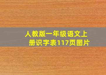 人教版一年级语文上册识字表117页图片