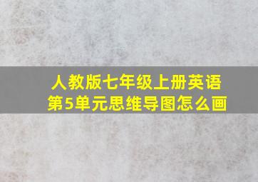 人教版七年级上册英语第5单元思维导图怎么画