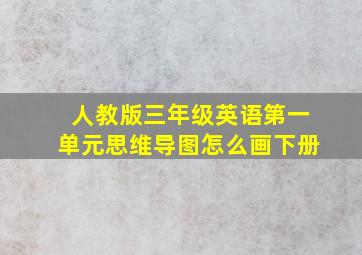 人教版三年级英语第一单元思维导图怎么画下册