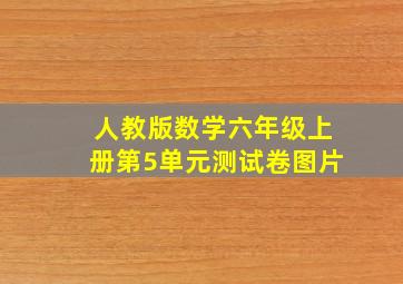 人教版数学六年级上册第5单元测试卷图片