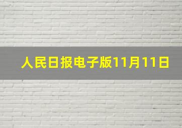 人民日报电子版11月11日