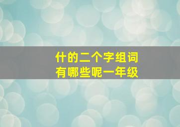 什的二个字组词有哪些呢一年级