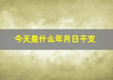 今天是什么年月日干支