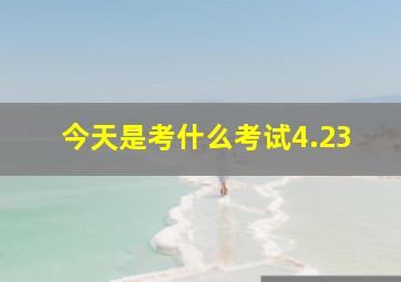 今天是考什么考试4.23