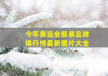 今年奥运会服装品牌排行榜最新图片大全