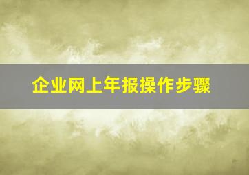 企业网上年报操作步骤