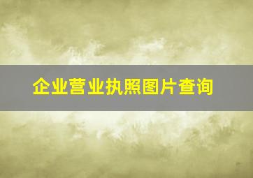 企业营业执照图片查询