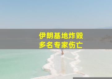 伊朗基地炸毁多名专家伤亡